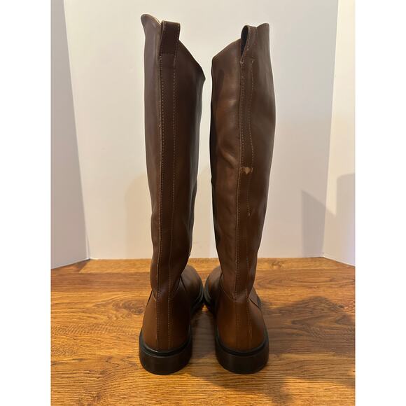 Steve Madden The Gaige Leather Riding Boots - Brown - Size 8 Chic Fall Style - Picture 5 of 12